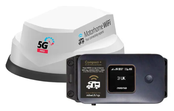 Motorhome WIFI 5G Ready Compact Plus 5G Antenna and 4G  Router and Dock for caravans or motorhomes image